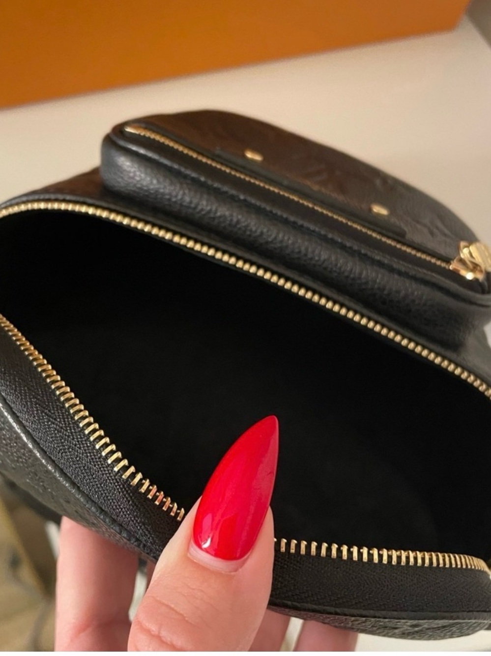 Louis Vuitton Black Monogram Embossed Pebbled Leather Mini Bum Bag - Picture 4 of 14